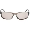 Elevated Rectangle Shiny Horn Sonnenbrille