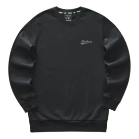 Farbenfrohe Casual-Serie Strick-Sweatshirt mit Rundhalsausschnitt „Schwarz“