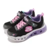 Flutter Heart Lights „Schwarz Lila Rosa“
