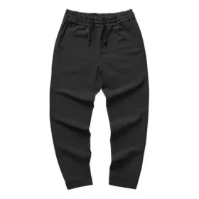 Gewebte gerade Freizeithose der Diamond-Serie „Schwarz“