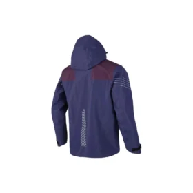 Gewebte Kapuzenjacke „Navy Burgundy“