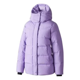 Gewebte mittellange Daunenjacke „Lila“