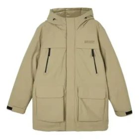 Gewebte, winddichte Daunenjacke „Tan“