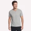 GO DRI Pima Kurzarm-T-Shirt mit V-Ausschnitt