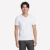 GO DRI Pima Kurzarm-T-Shirt mit V-Ausschnitt