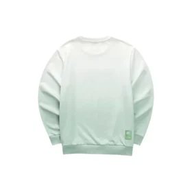 Gradient Letter Crew Sweatshirt „Green White“
