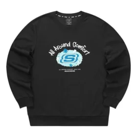 Grafik-Crew-Pullover „Schwarz Weiß Rosa Blau Grau“