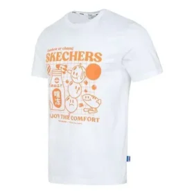Grafik-T-Shirt „Weiß Orange“