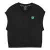 Grafisches, lässiges, ärmelloses T-Shirt „Schwarz“