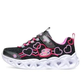 Heart Lights Low-Top K Schwarz/Pink