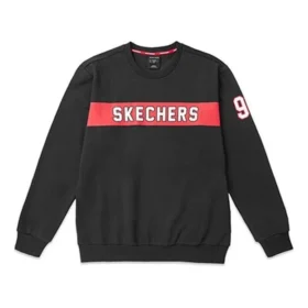 Herren-Pullover von Skechers mit Alphabet-Print, schwarz Herren-Pullover von Skechers mit Alphabet-Print, schwarz