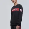 Herren-Pullover von Skechers mit Alphabet-Print, schwarz