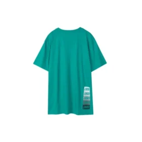 Herren Skechers Loose Printing Atmungsaktives Kurzarm-T-Shirt Blau