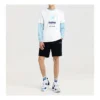 Herren-Skechers mit kontrastfarbenem LOGO-Aufdruck, gestrickt, kurzärmelig, weiß