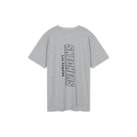 Herren Skechers Strick-T-Shirt mit Rundhalsausschnitt und kurzen Ärmeln, grau Herren Skechers Strick-T-Shirt mit Rundhalsausschnitt und kurzen Ärmeln, grau