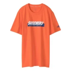 Herren-Skechers-T-Shirt mit Aufdruck, kurzärmelig, rot Herren-Skechers-T-Shirt mit Aufdruck, kurzärmelig, rot