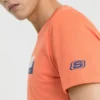 Herren-Skechers-T-Shirt mit Aufdruck, kurzärmelig, rot