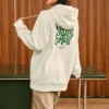 Hoodie mit Aufdruck „White Green“