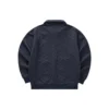 Jacke mit durchgehendem Reißverschluss, geprägtem Kragen und Allover-Print „Schwarz-Weiß“