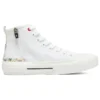 James Goldcrown x Skechers New Moon High-Top-Canvas-Schuhe Weiß