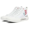 James Goldcrown x Skechers New Moon High-Top-Canvas-Schuhe Weiß