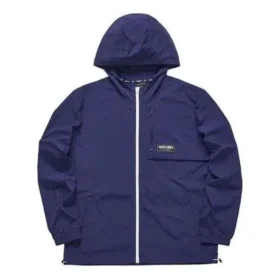 Kapuzen-Windjacke, leichte, dünne Freizeitjacke „Blau-Weiß“