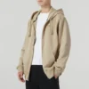 Kapuzenjacke mit durchgehendem Reißverschluss „Tan“