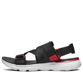 Klettverschluss Outdoor Atmungsaktive Strand-Sport-Sandalen Schwarz Rot