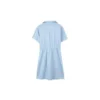 Kurzarm-Kleid mit Logo-Print und tailliertem Schnitt „Weiß Schwarz Blau“
