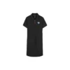 Kurzarm-Kleid mit Logo-Print und tailliertem Schnitt „Weiß Schwarz Blau“