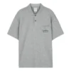 Kurzarm-Poloshirt „Grau“