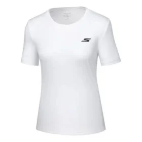 Laufshirt aus Strick, kurzärmelig, weiß