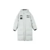 Letter Graphic Long Down Jacket „White Black“