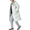 Letter Graphic Long Down Jacket „White Black“