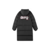 Letter Graphic Long Down Jacket „White Black“