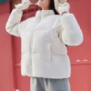 Lifestyle-Serie Kurze Daunenjacke „Weiß“