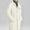 Lifestyle-Serie Lange Daunenjacke „Weiß“