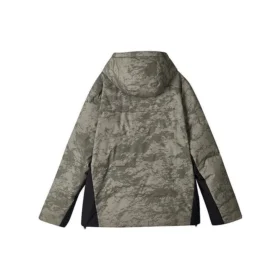 Lifestyle-Serie: Warmhaltende, Water Repellent Daunenjacke mit Kapuze „Olivgrün Schwarz“