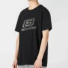 Logo-Grafik-T-Shirt „Black Silver“