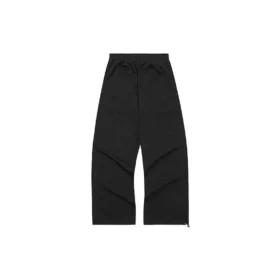 Logo Letter High-Waist-Freizeithose „Schwarz“