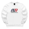 Logo-Pullover mit Rundhalsausschnitt aus Fleece „White Red Blue“