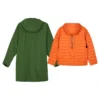Lässige 2-in-1-Kapuzenjacke „Green Orange“