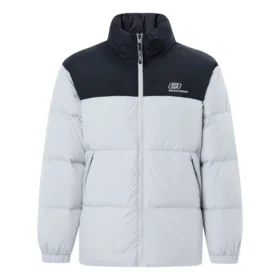 Lässige Daunenjacke „Grau-Schwarz“