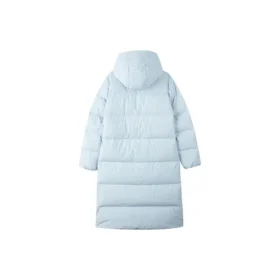 Lässige, gewebte Daunenjacke mit Kapuze „Blue“