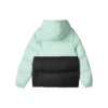 Lässige gewebte Daunenjacke mit Kapuze und Farbblock-Design „Grün-Schwarz“