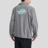 Lässige Jacke mit Aufdruck „Grau“