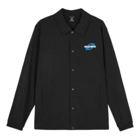 Lässige Jacke mit Buchstabenprint „Black“