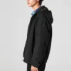Lässige Kapuzenjacke „Black White Olive Green“