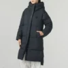 Lässige lange Daunenjacke „Black“