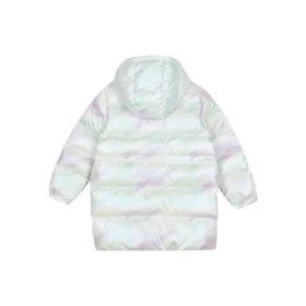 Lässige lange Daunenjacke „Weiß“